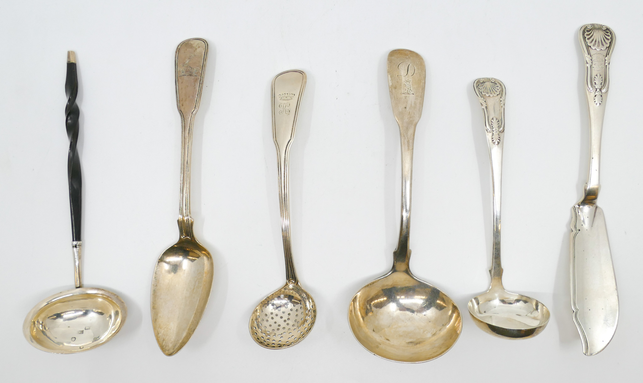 6pc Georgian Silver Serving Pieces