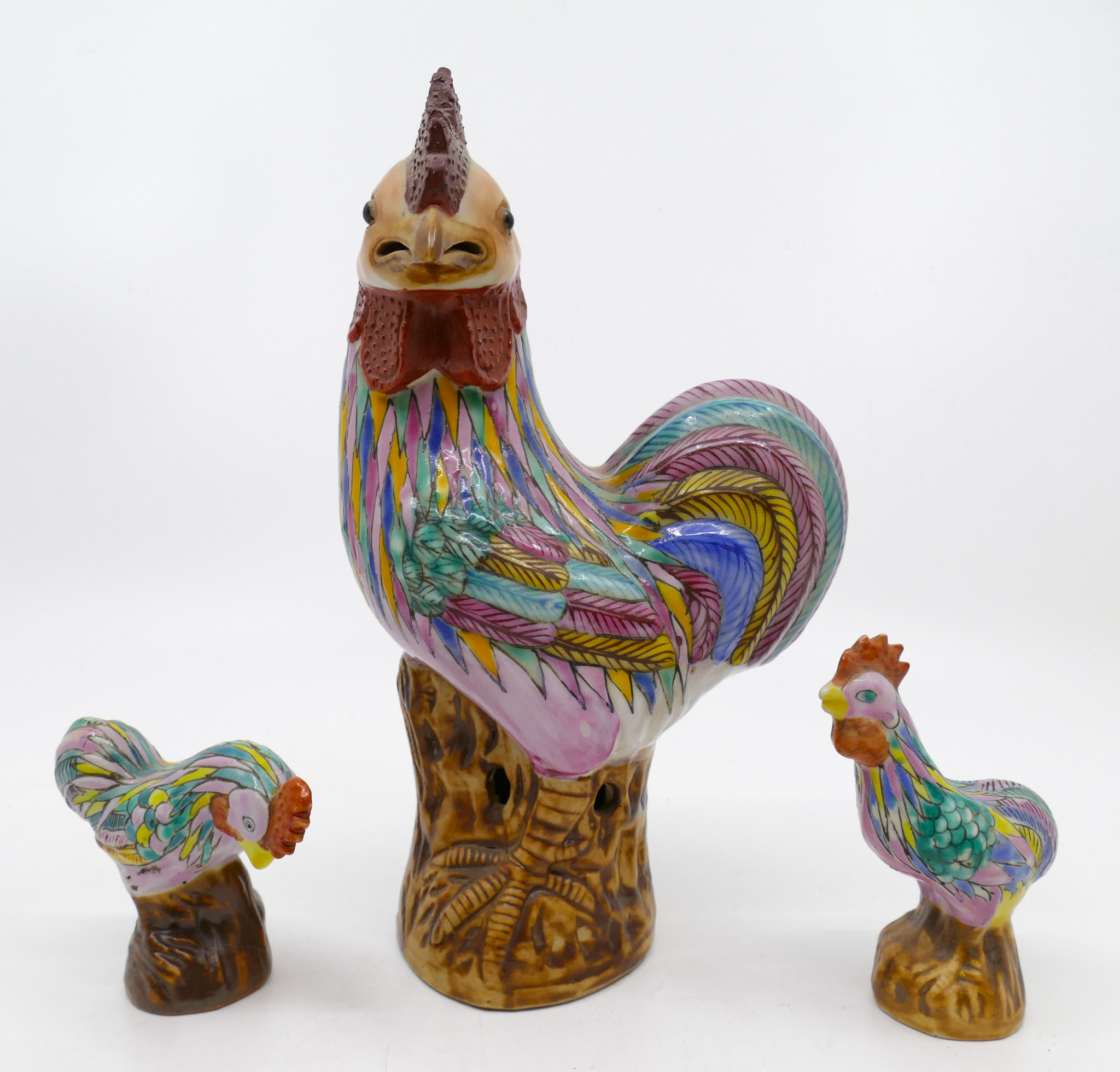 3pc Chinese Republic Rooster Export