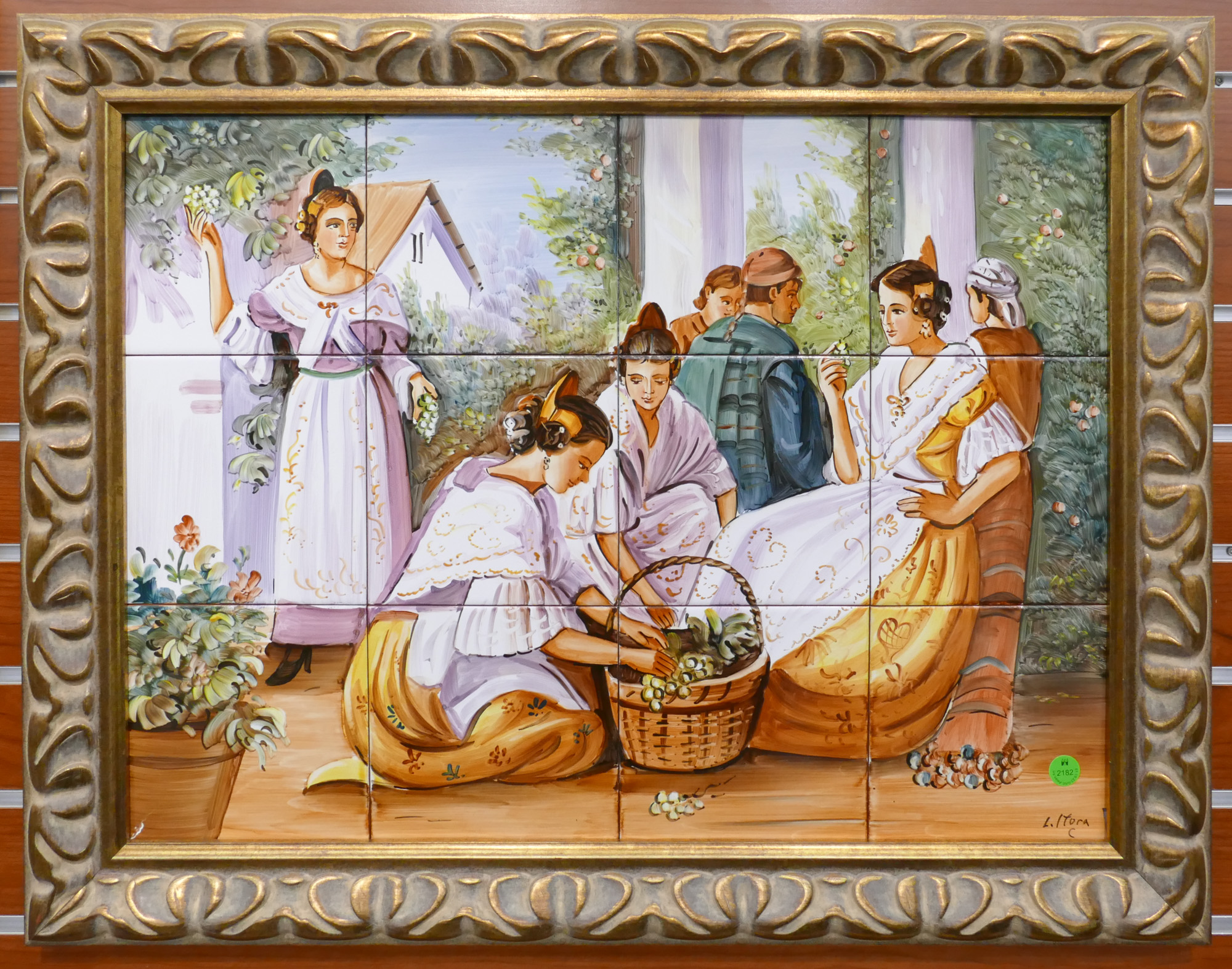 Spanish Painted Women with Grapes