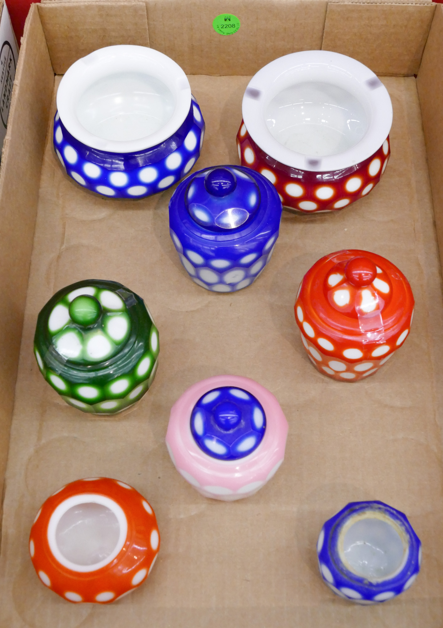 Box 8pc Chinese Faceted Peking 3687d6