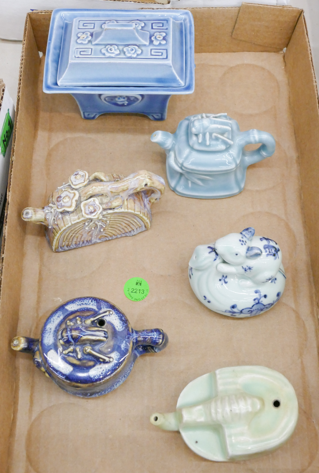Box 6pc Chinese Figural Water Droppers 3687db