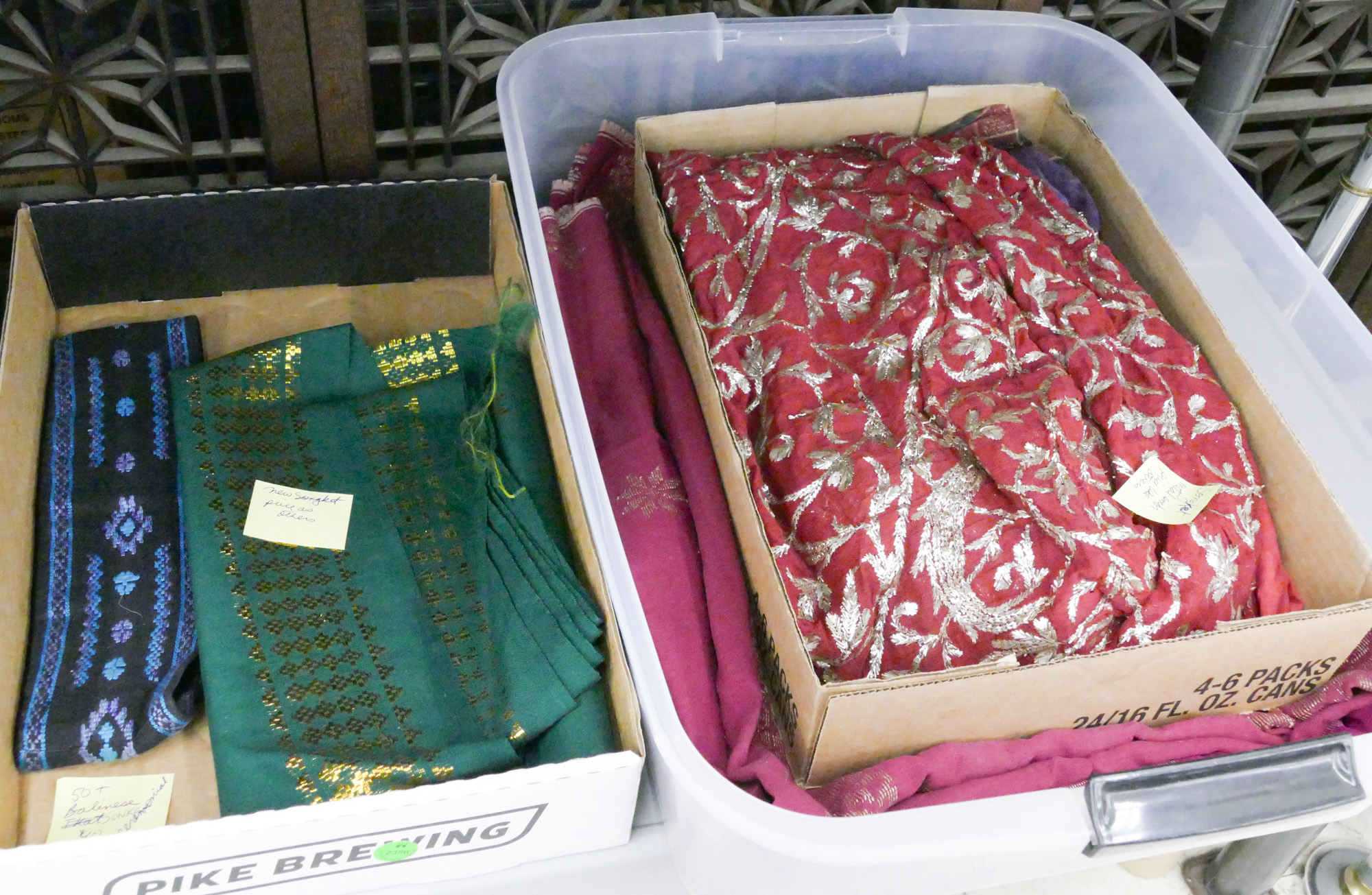 3 Boxes Burmese Songkat Textiles