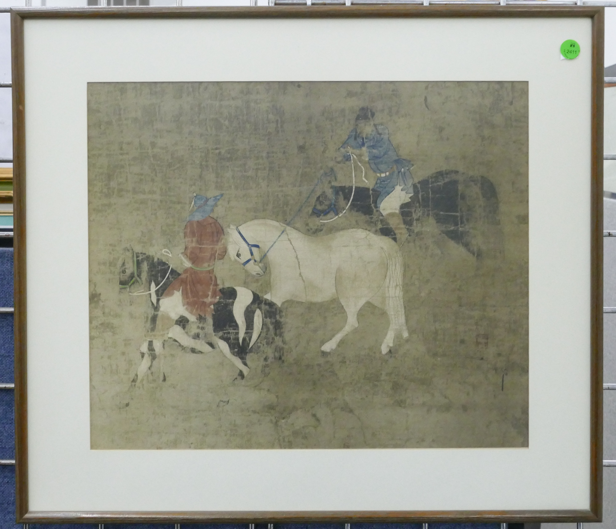 Chinese Equestrian Art Print Framed 3688a4