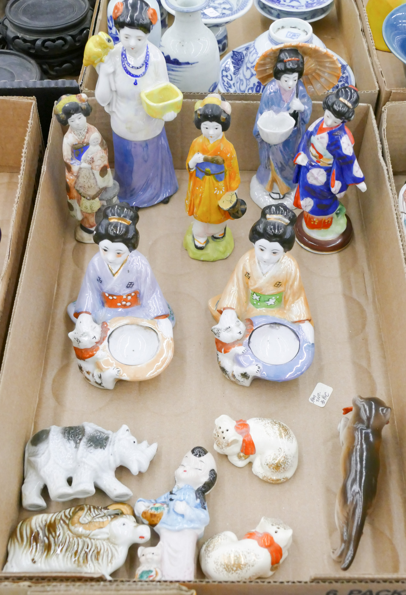 Box Deco Porcelain Geisha Figures 3688ae