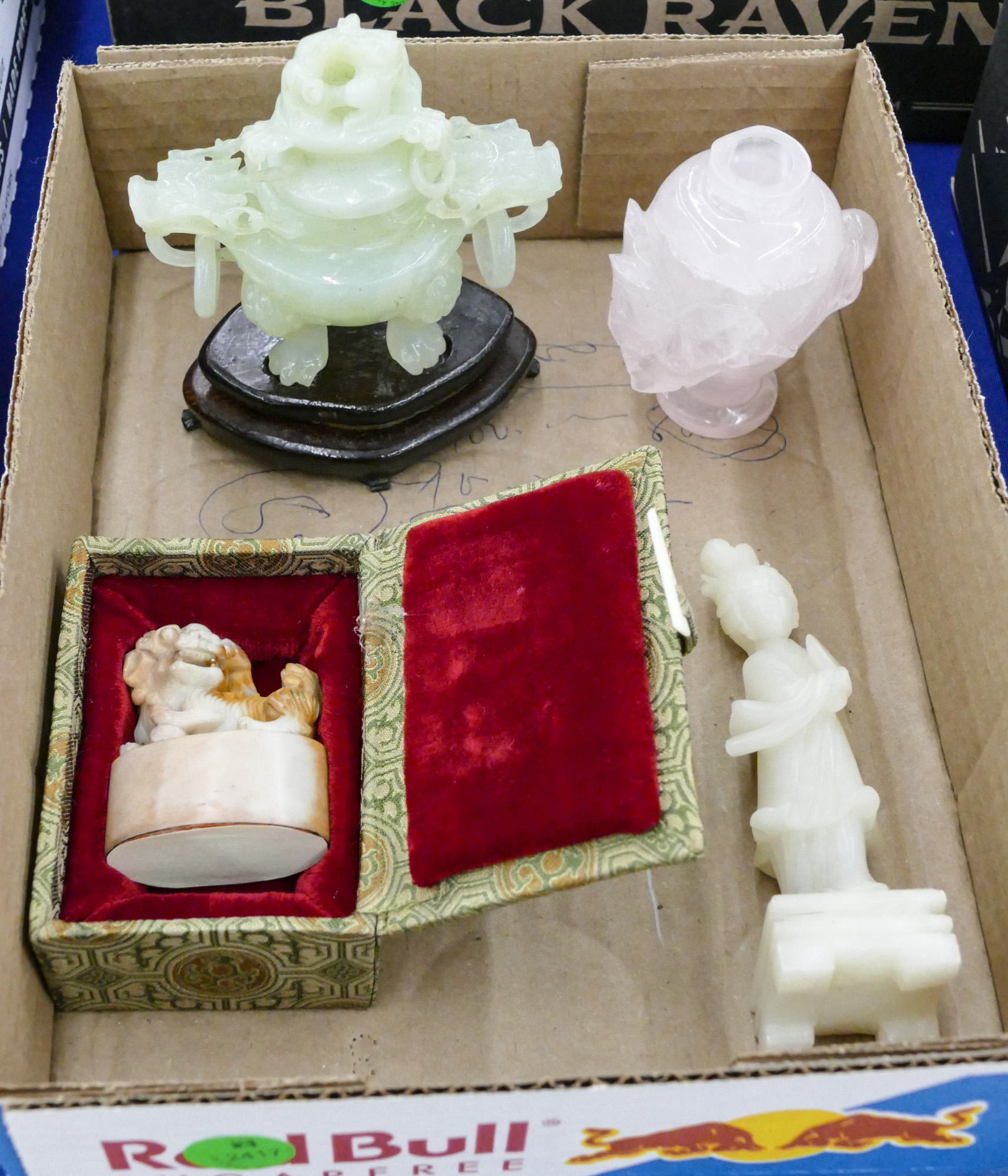 Box Chinese Hardstone Censer etc.