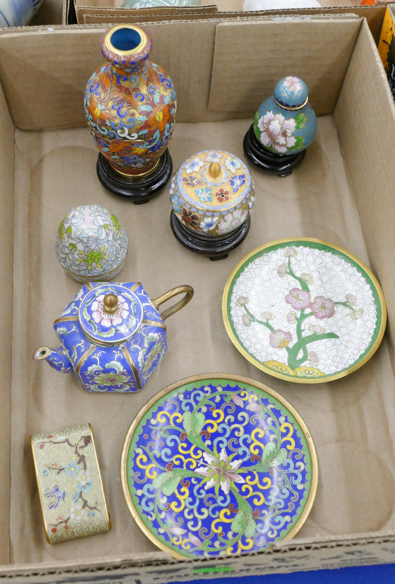 Box Chinese Cloisonne Miniatures