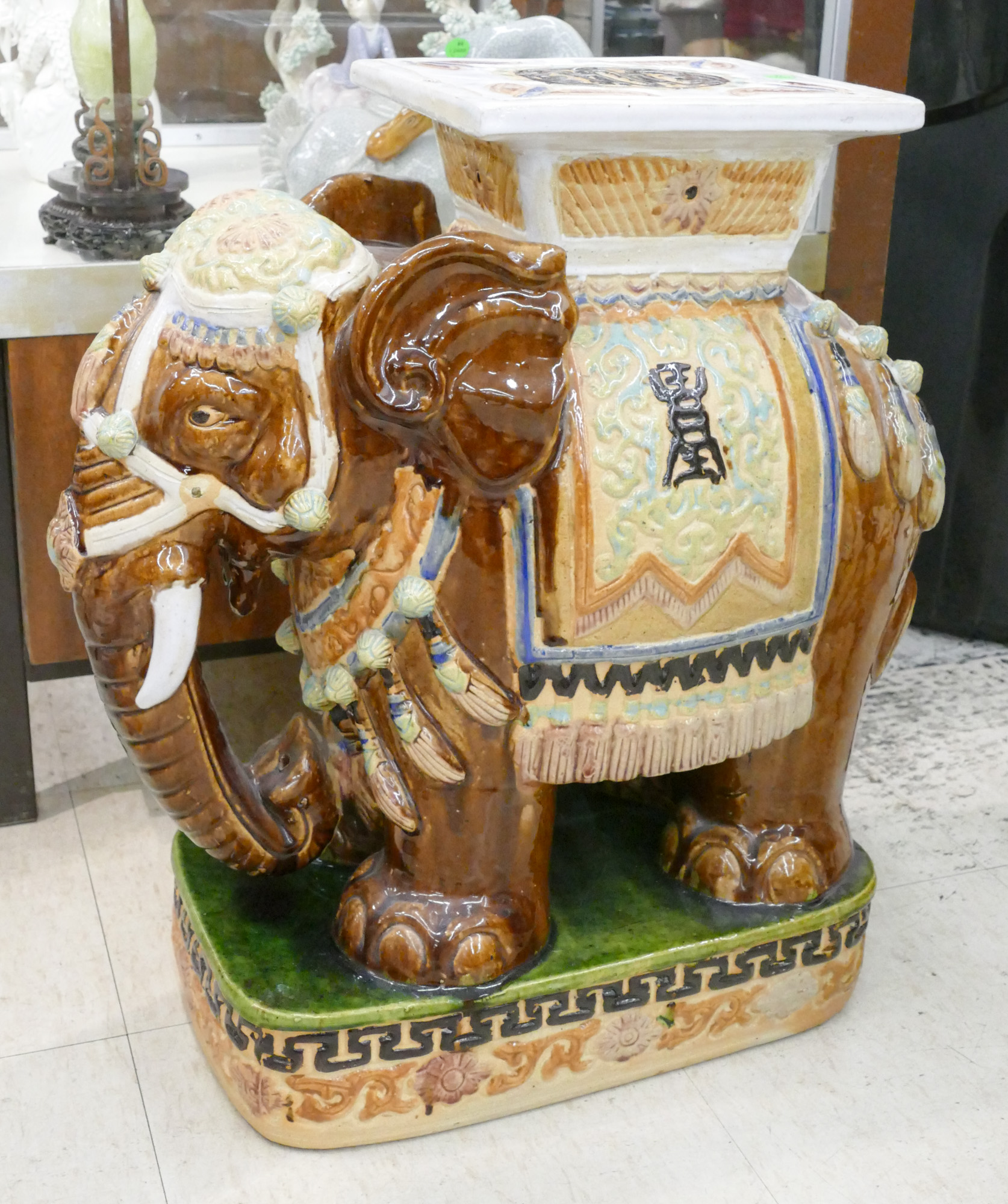 Chinese Elephant Garden Seat 22 x21  3688ef