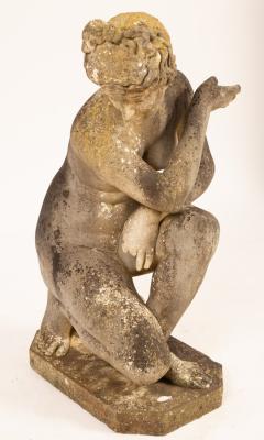 A composition stone statue of Venus,