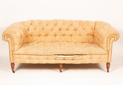 A late Victorian Chesterfield sofa,