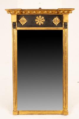 A Regency gilt framed pier glass,