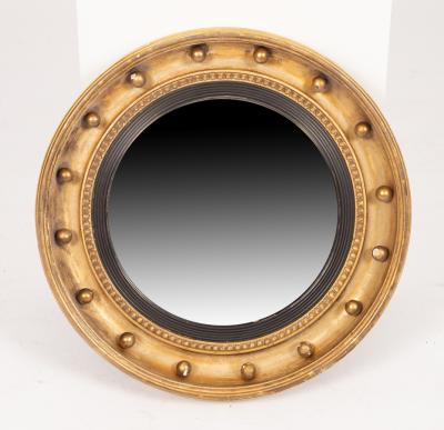A Regency gilt framed convex mirror 36b08a