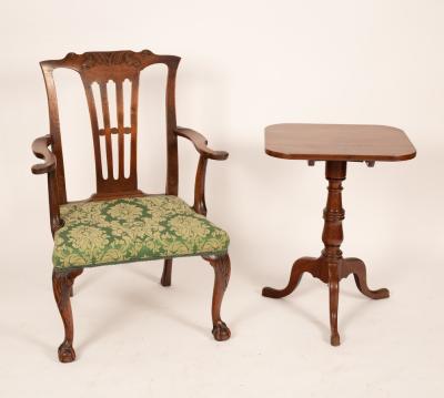 A country Chippendale open armchair  36b0a5
