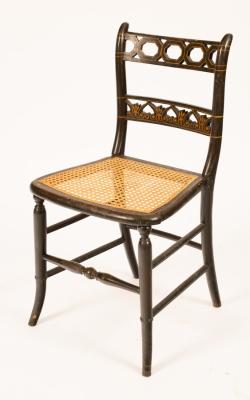 A Regency painted side chair with