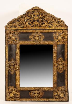 A Flemish style wall mirror with