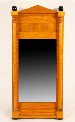 A Biedermeier pier glass, the mirror