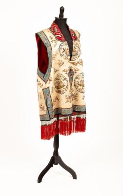 A lady's Chinese ivory silk waistcoat,