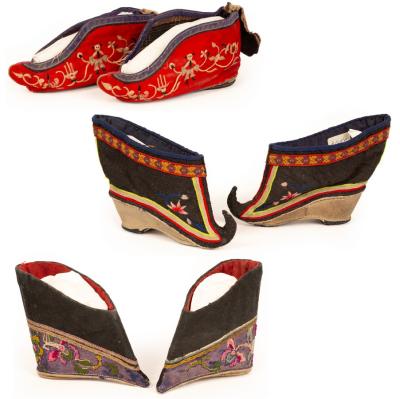 A pair of Chinese shoes for bound 36b154