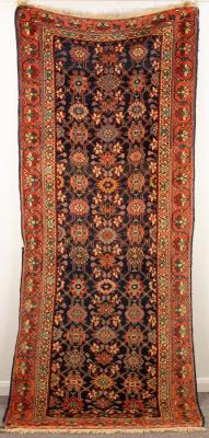 A Kurdish long rug, the indigo