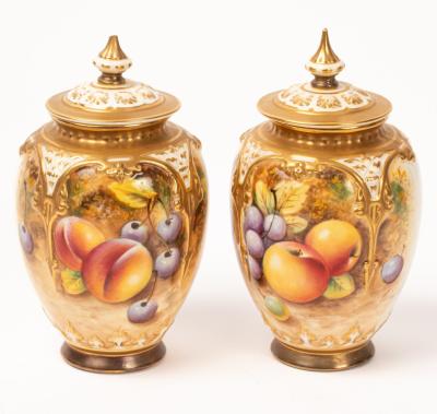 A near pair of Royal Worcester