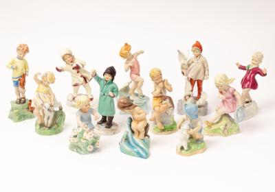 A set of twelve Royal Worcester figures