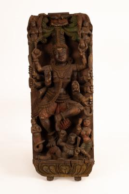 A carved relief panel depicting