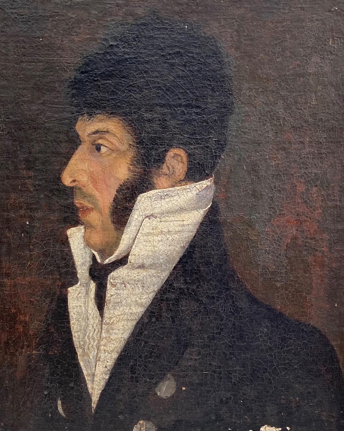 EARLY PORTRAIT PAINTING OF A GENTLEMAN 36b2a3