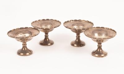 Four silver bonbon dishes, Birmingham