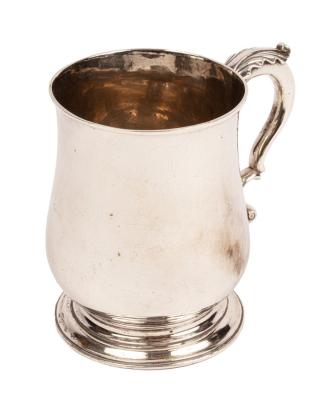 A George II silver mug, John Arnell,