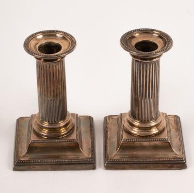 A pair of late Victorian silver