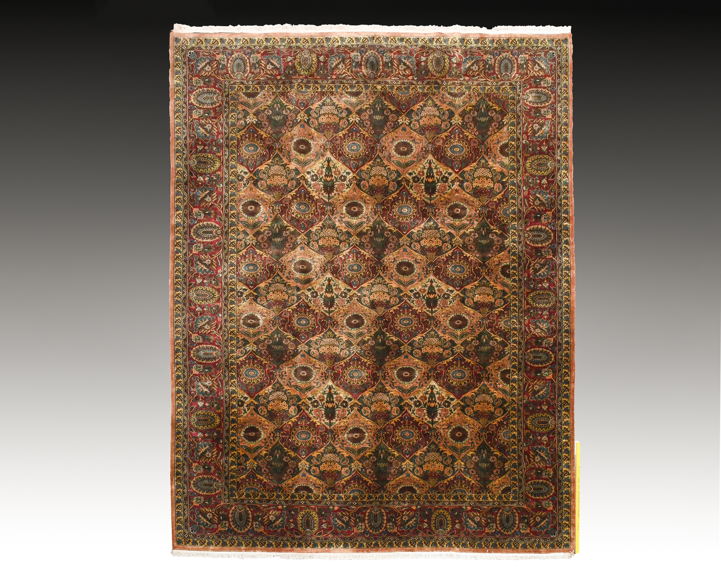 HAND KNOTTED WOOL RUG 10 X 13 10  36b2e6