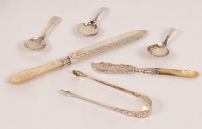 Three Georgian silver caddy spoons,