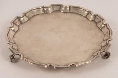 A silver salver, Harrods Ltd.,