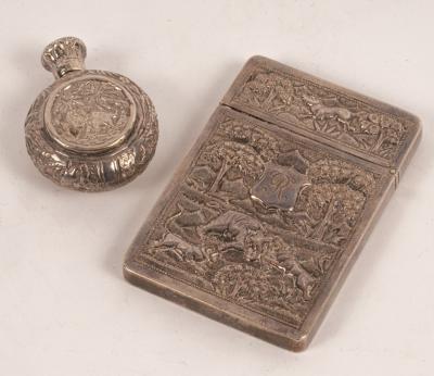 An Indian silver card case late 36b306