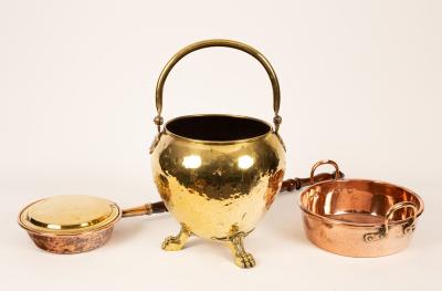 A 19th Century copper and brass bed