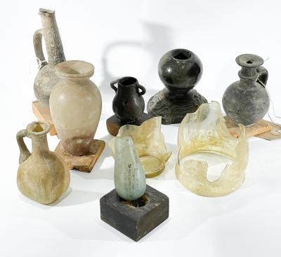 Assorted Roman and Cypriot vessels,
