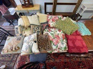 Sundry needlework and other cushions