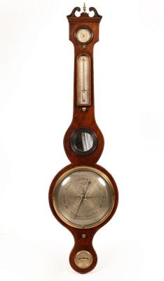 A 19th Century mahogany wheel barometer,