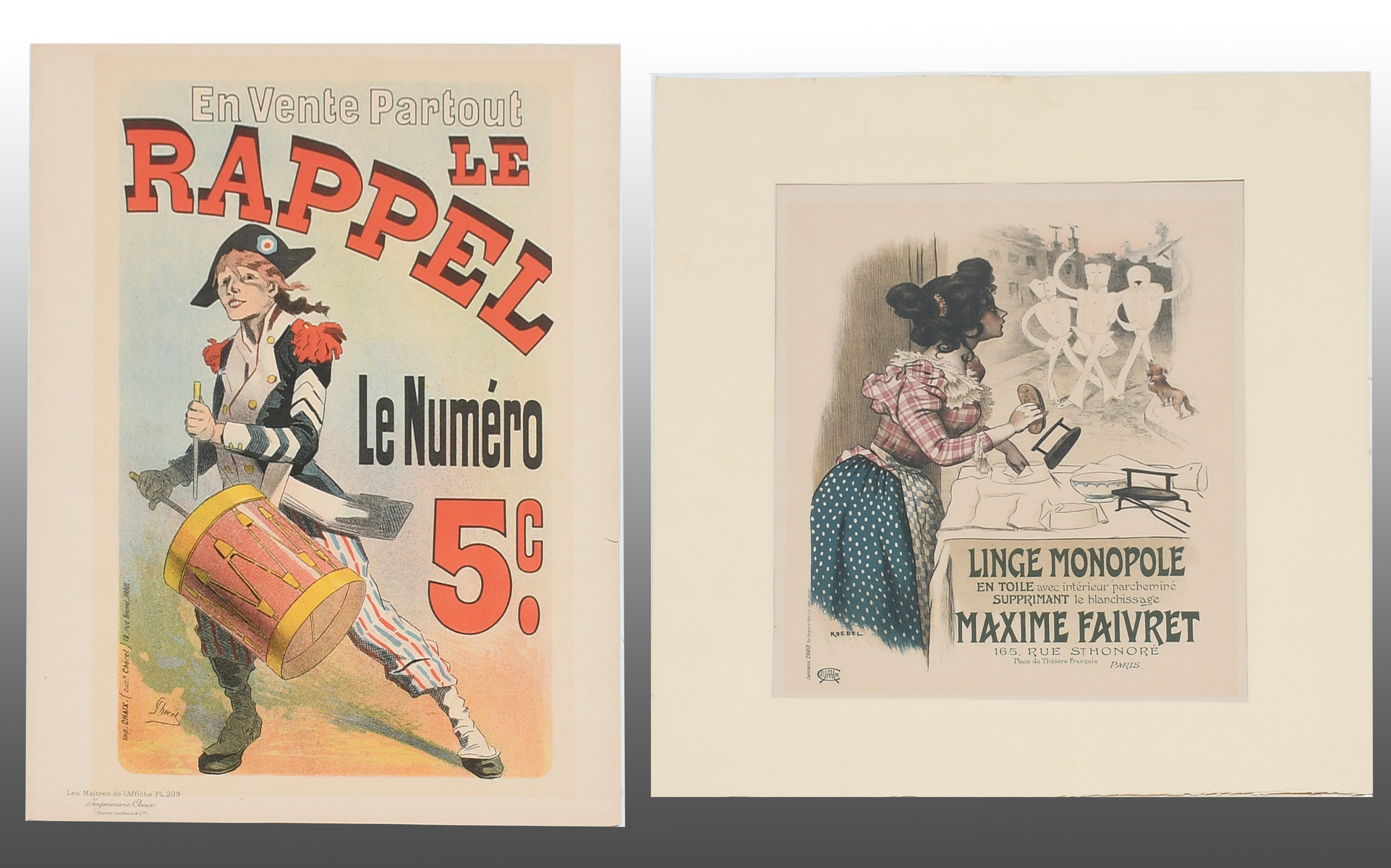 TWO LES MAITRE DE LAFFICHE POSTERS: