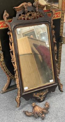 A stained mahogany fretwork mirror 36b47e