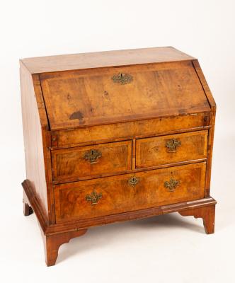 An 18th Century walnut bureau,