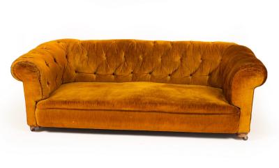 A Chesterfield sofa upholstered