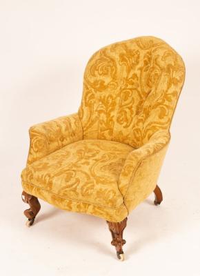 A Victorian upholstered armchair 36b4a5