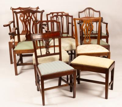 Sundry dining chairs, to include