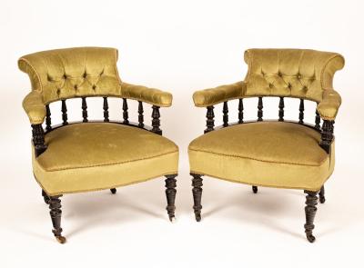 A pair of late Victorian upholstered 36b4da