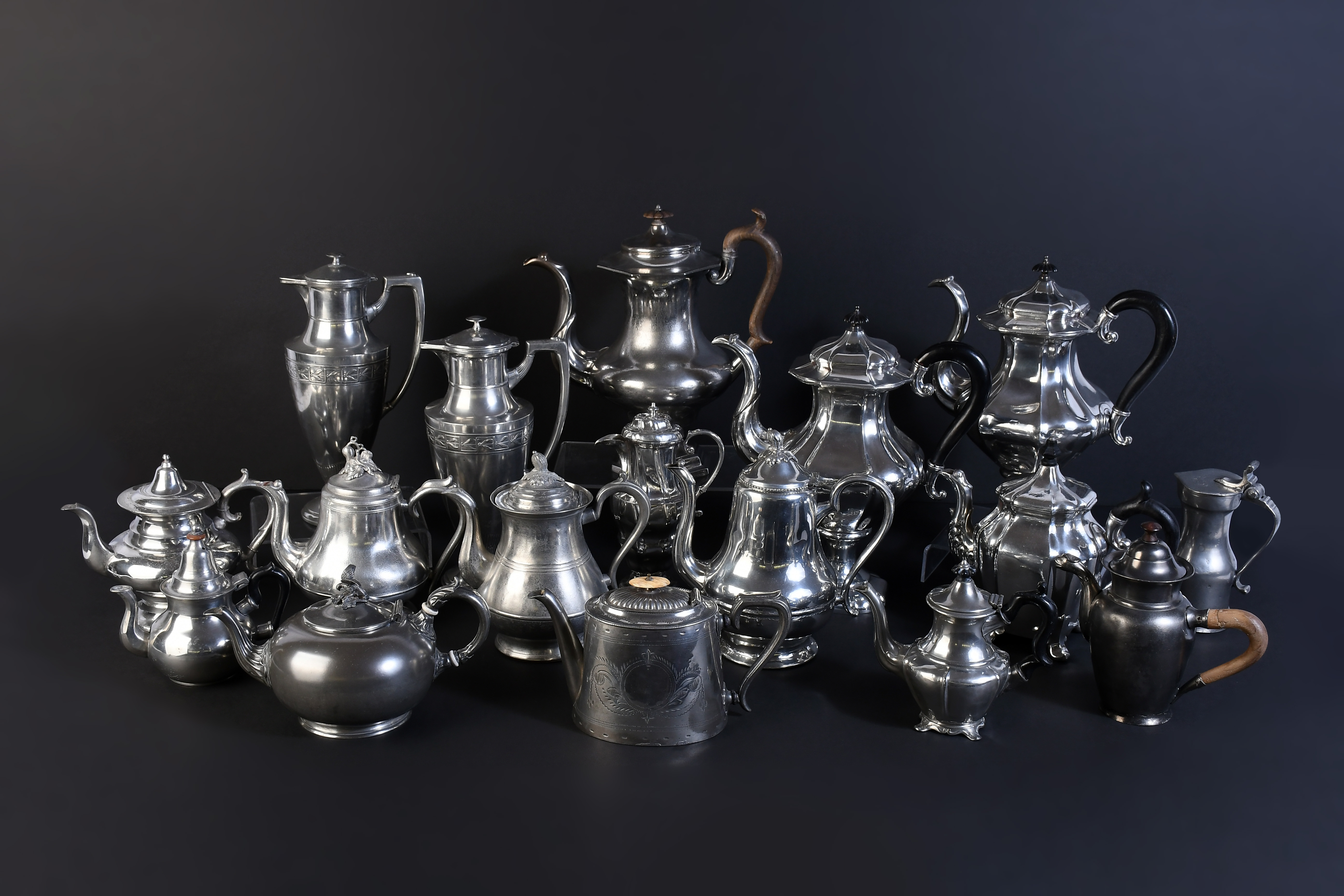 17 PC AMERICAN ENGLISH PEWTER 36b4ff