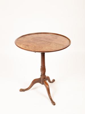 A 19th Century oak tripod table,