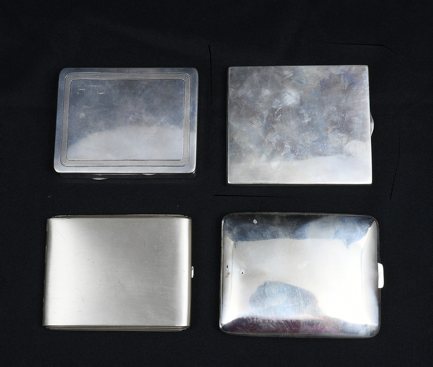 4 SILVER CIGARETTE CASES Comprising  36b516