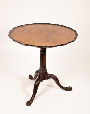 A George III mahogany tripod table,