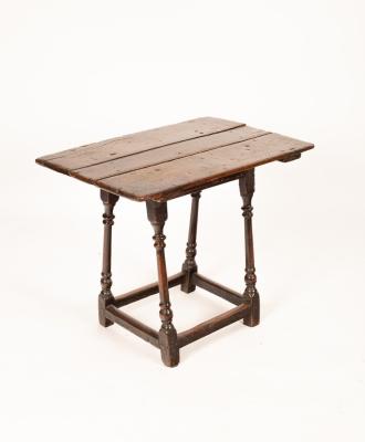 A 17th Century and later side table,