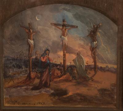 Edoardo De Martino/The Crucifixion/signed